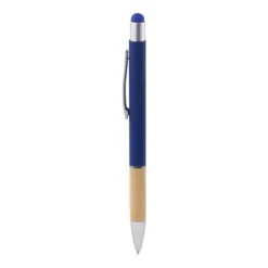 Gift Campaign Penna touch in alluminio GSR finitura in gomma e bambù inchiostro blu> Penne Ecologiche|Penne Touch
