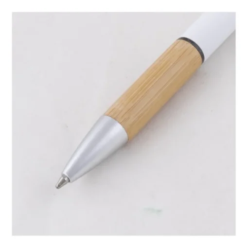 Gift Campaign Penna touch in alluminio GSR finitura in gomma e bambù inchiostro blu> Penne Ecologiche|Penne Touch