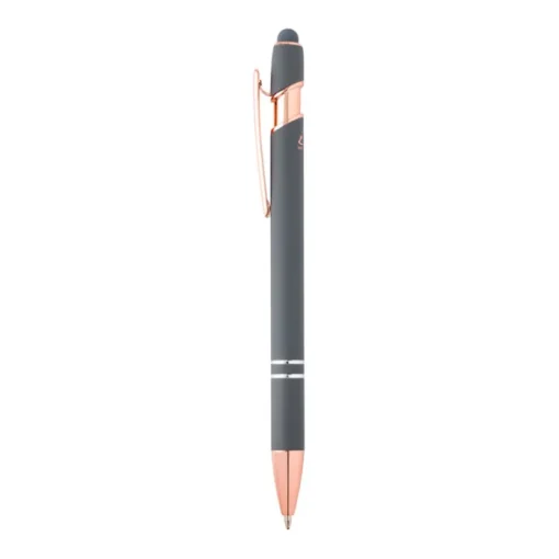 Gift Campaign Penna touch in alluminio riciclato e dettagli oro rosa inchiostro blu> Penne In Metallo