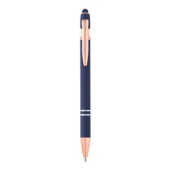 Gift Campaign Penna touch in alluminio riciclato e dettagli oro rosa inchiostro blu></noscript> Penne In Metallo