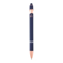 Gift Campaign Penna touch in alluminio riciclato e dettagli oro rosa inchiostro blu></noscript> Penne In Metallo