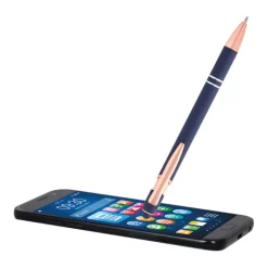 Gift Campaign Penna touch in alluminio riciclato e dettagli oro rosa inchiostro blu></noscript> Penne In Metallo