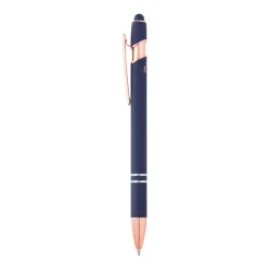 Gift Campaign Penna touch in alluminio riciclato e dettagli oro rosa inchiostro blu></noscript> Penne In Metallo