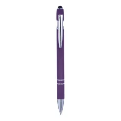 Gift Campaign Penna touch in alluminio con finitura in gomma e inchiostro blu></noscript> Penne In Metallo