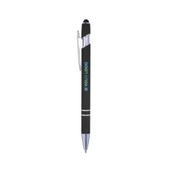 Gift Campaign Penna touch in alluminio con finitura in gomma e inchiostro blu></noscript> Penne In Metallo
