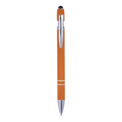 Gift Campaign Penna touch in alluminio con finitura in gomma e inchiostro blu></noscript> Penne In Metallo