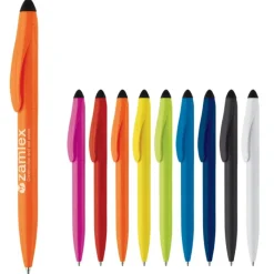 Gift Campaign Penna touch in plastica con meccanismo a rotazione e inchiostro blu></noscript> Penne Di Plastica