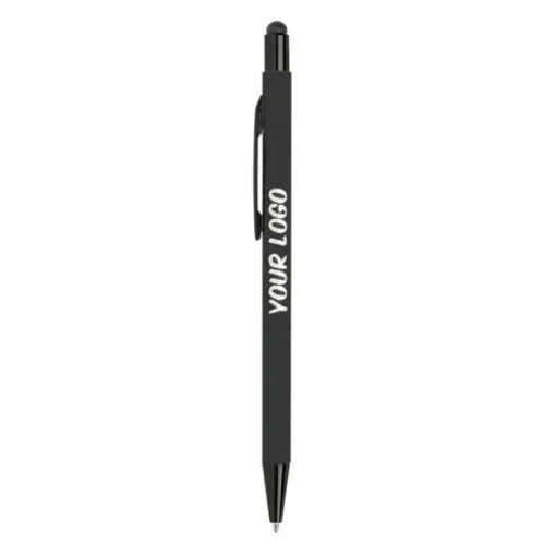 Gift Campaign Penna touch personalizzata in alluminio con corpo in gomma e inchiostro blu> Penne Touch|Penne In Metallo