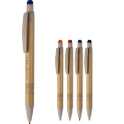 Gift Campaign Penna touch screen in bambù e paglia di grano con inchiostro blu></noscript> Penne Ecologiche