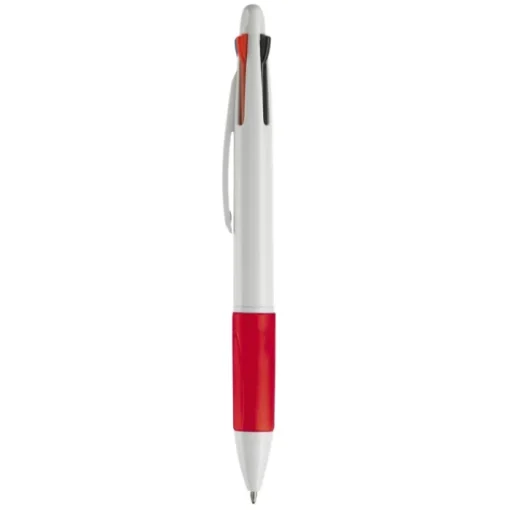 Gift Campaign Penne 4 colori con impugnatura colorata e fusto in bianco o argento> Penne Di Plastica