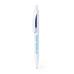 Gift Campaign Penne a scatto in plastica riciclata con logo ed inchiostro blu></noscript> Penne Ecologiche|Penne Di Plastica