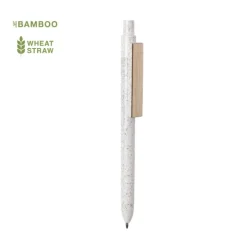 Gift Campaign Penne a scatto personalizzate ecologiche inchiostro blu Wheat Straw> Penne Ecologiche