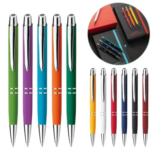 Gift Campaign Penne con stampa digitale inchiostro blu Springfield Soft> Penne In Metallo