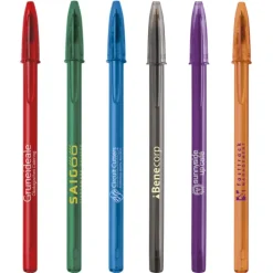 Gift Campaign Penne gadget con logo in plastica inchiostro blu BIC® Style Clear></noscript> Penne Bic®|Penne Di Plastica