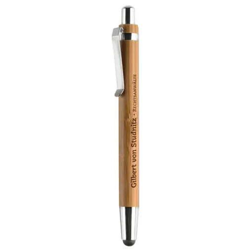 Gift Campaign Penne in bambù con punta touch inchiostro blu Multifunzione Bambù> Gadget Ecologici|Penne Ecologiche