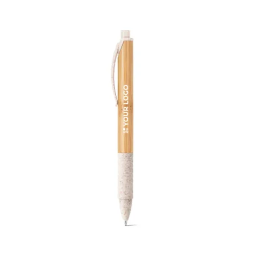 Gift Campaign Penne in legno personalizzate con logo inchiostro blu Colorclip> Penne Ecologiche