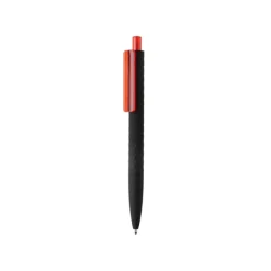Gift Campaign Penne personalizzate con clip colorata inchiostro blu X3 Soft Black> Penne Di Plastica