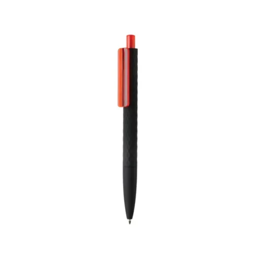 Gift Campaign Penne personalizzate con clip colorata inchiostro blu X3 Soft Black> Penne Di Plastica