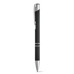 Gift Campaign Penne personalizzate con logo corpo di gomma inchiostro nero Glober> Penne In Metallo