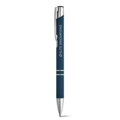 Gift Campaign Penne personalizzate con logo corpo di gomma inchiostro nero Glober> Penne In Metallo