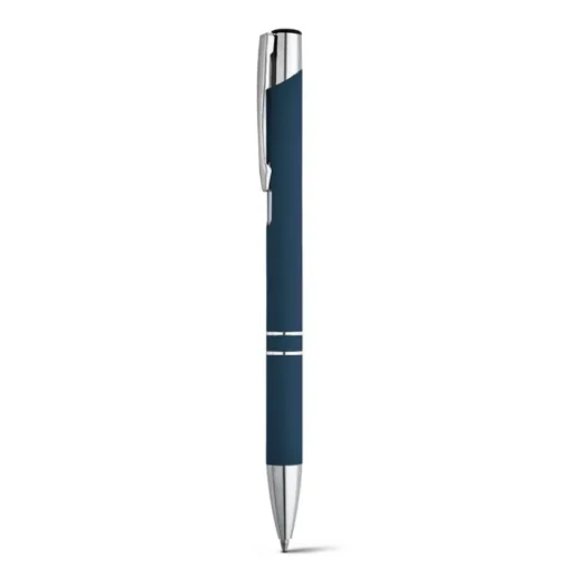 Gift Campaign Penne personalizzate con logo corpo di gomma inchiostro nero Glober> Penne In Metallo