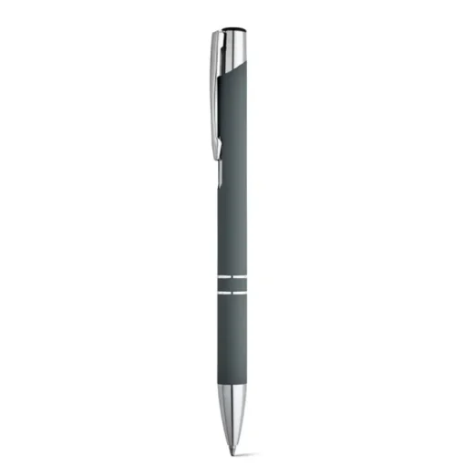 Gift Campaign Penne personalizzate con logo corpo di gomma inchiostro nero Glober> Penne In Metallo