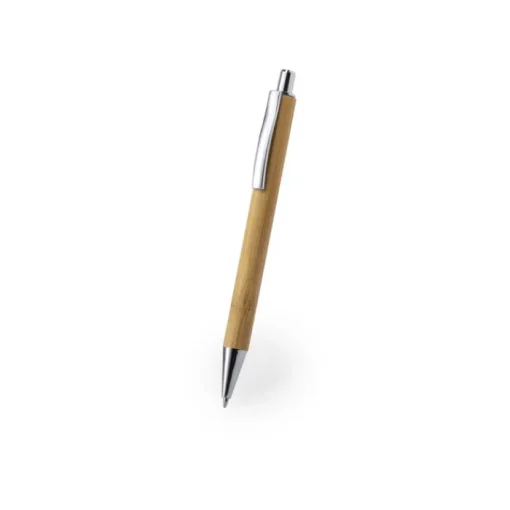 Gift Campaign Penne promozionali con clip in metallo inchiostro blu Bamboo Nature> Penne Ecologiche