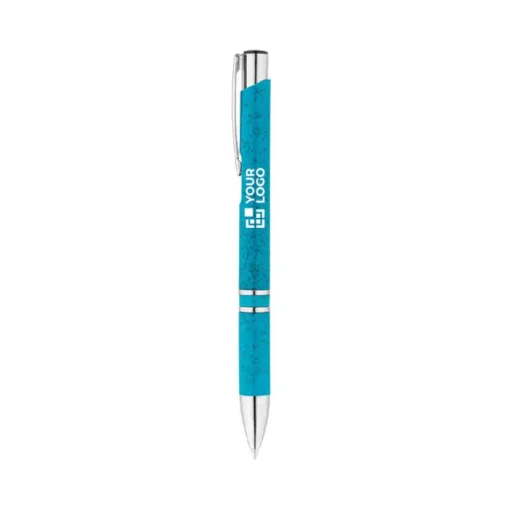 Gift Campaign Penne promozionali economiche in paglia inchiostro blu Aster Eco> Penne Ecologiche