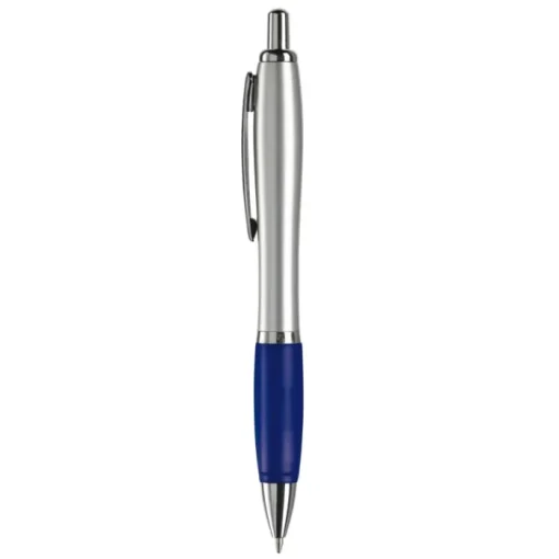 Gift Campaign Penne promozionali in plastica antiscivolo inchiostro blu Silver&Color> Gadget Per Parrucchieri|Penne Di Plastica