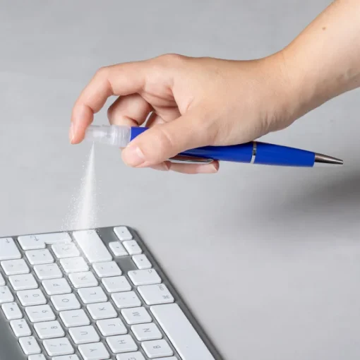 Gift Campaign Penne pubblicitarie con spray inchiostro blu Droplet Colors> Penne Di Plastica