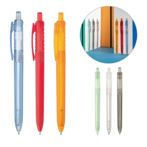 Gift Campaign Penne pubblicitarie ecologiche con logo e inchiostro blu Recyclo> Penne Ecologiche