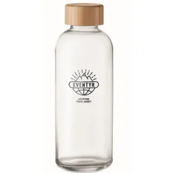 Gift Campaign Piccola bottiglia di vetro con tappo in bambù 650ml Pure Glass></noscript> Borracce In Vetro