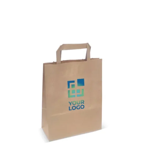 Gift Campaign Piccola busta di carta kraft FSC da 70g/m2 con manici in carta> Buste Di Carta