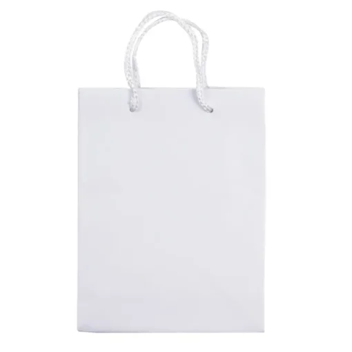 Gift Campaign Piccola busta di carta laminata 200g/m2 colorata con manici in corda> Buste Di Carta