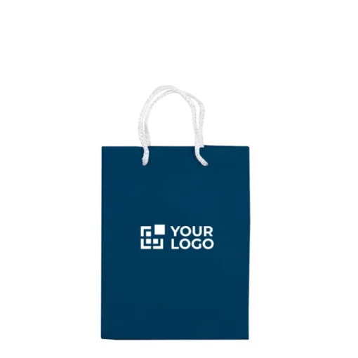 Gift Campaign Piccola busta di carta laminata 200g/m2 colorata con manici in corda> Buste Di Carta