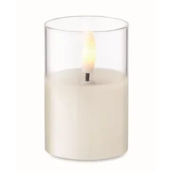 Gift Campaign Piccola candela elettrica con luce LED in bicchierino trasparente> Candele