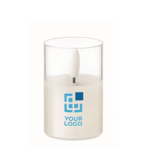 Gift Campaign Piccola candela elettrica con luce LED in bicchierino trasparente> Candele