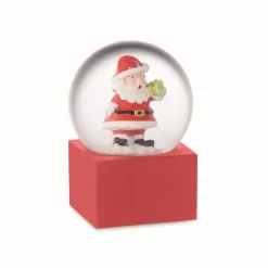 Gift Campaign Piccola palla di neve con Babbo Natale e base in poli resina rossa> Gadget Natalizi