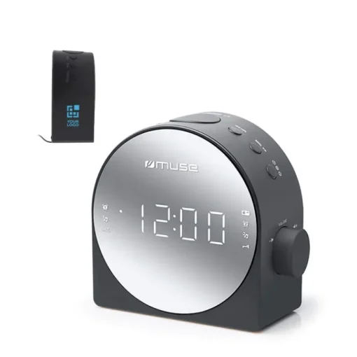 Gift Campaign Piccola radiosveglia con display a specchio e doppio allarme> Altri Gadget Pubblicitari