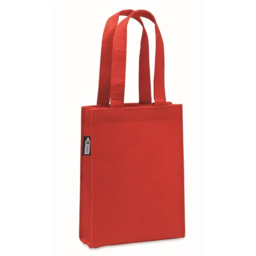 Gift Campaign Piccola shopper in feltro rPET con soffietto e manici corti> Borse Di Tela Personalizzate