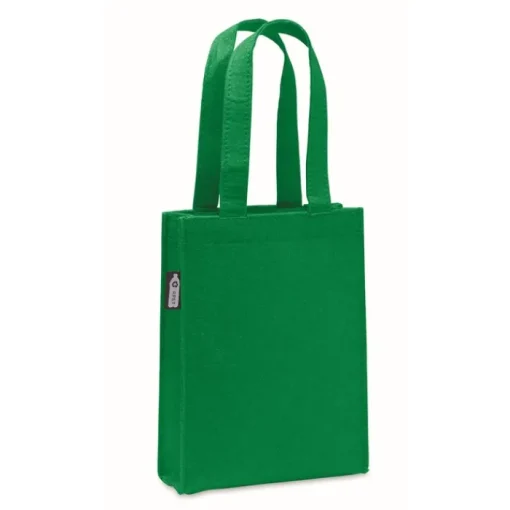 Gift Campaign Piccola shopper in feltro rPET con soffietto e manici corti> Borse Di Tela Personalizzate