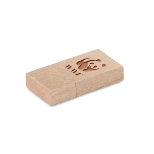 Gift Campaign Piccola USB personalizzata di legno con anello Brickwood Mini> Gadget Ecologici|Chiavette Usb Ecologiche
