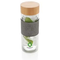 Gift Campaign Piccole bottiglie di vetro personalizzate da 360ml Infuser Sleeve></noscript> Borracce Termiche|Borracce In Vetro