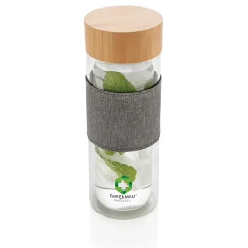 Gift Campaign Piccole bottiglie di vetro personalizzate da 360ml Infuser Sleeve> Borracce Termiche|Borracce In Vetro