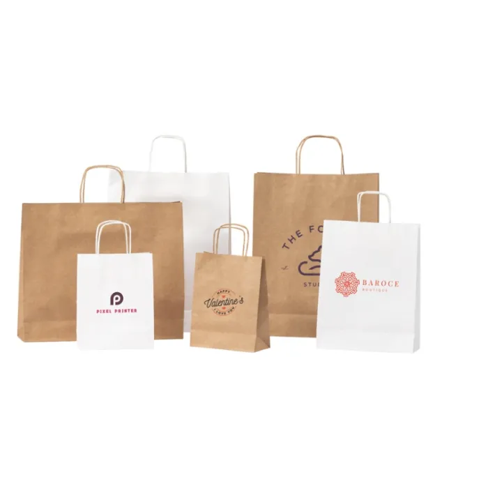 Gift Campaign Piccole buste con logo per negozi in carta kraft da 90 g/m2 Retail Mini> Buste Di Carta