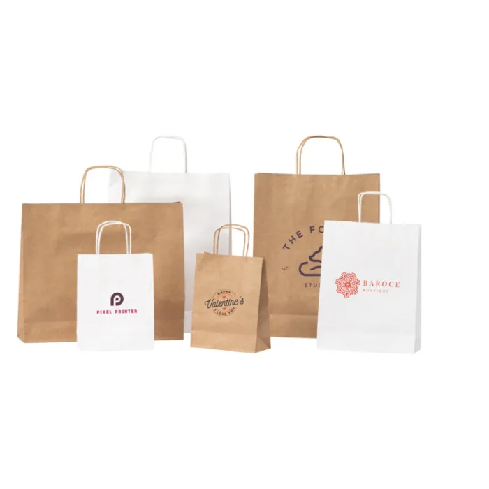 Gift Campaign Piccole buste con logo per negozi in carta kraft da 90 g/m2 Retail Mini> Buste Di Carta