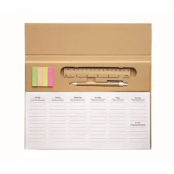 Gift Campaign Piccolo planner settimanale con penna blu, righello e segnapagina><noscript><img width=