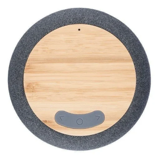 Gift Campaign Piccolo speaker rotondo con dettagli in bambù sulla parte superiore> Casse Personalizzate