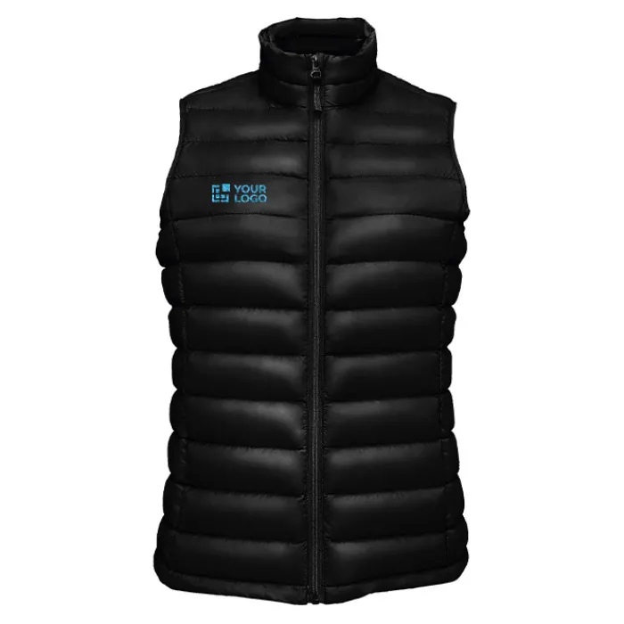 Gift Campaign Piumino gilet leggero donna imbottito impermeabile SOL'S Wilson BW> Smanicati