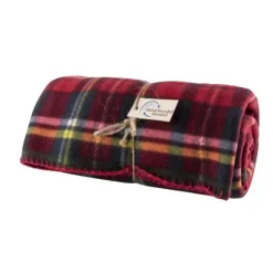 Gift Campaign Plaid in poliestere riciclato certificato 180g/m2 con disegno scozzese> Coperte